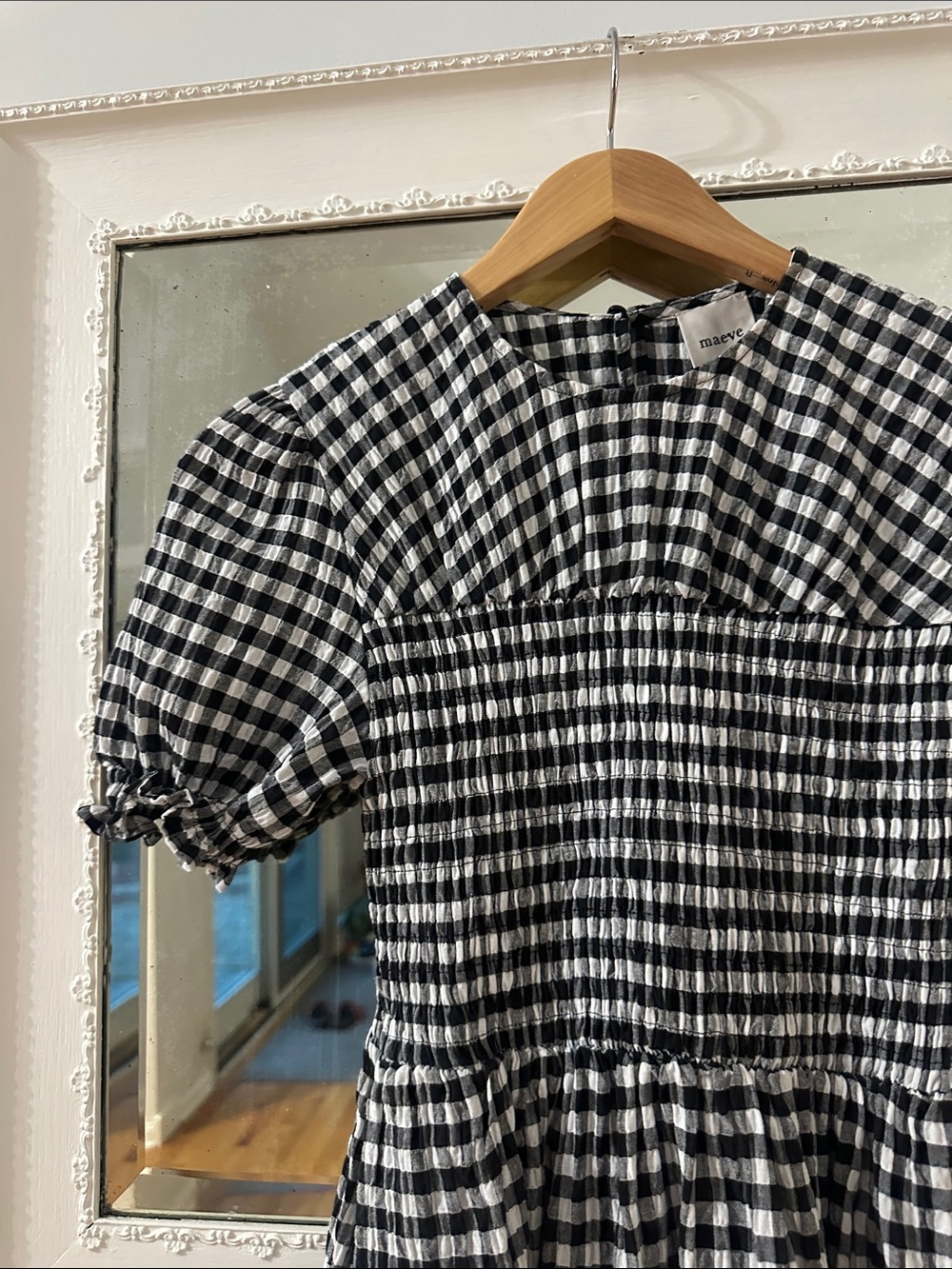 Maeve by Anthropologie Puff Sleeve Gingham mini dress - Picture 4 of 10